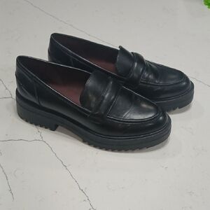Black Loafers By Limelight Man Made Material, Sz 11, Gentle Useda little scratch